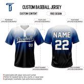 Denim Custom Two-Button Baseball Jersey